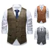 2026 Nova Roupa Masculina Estilo Britânico Novo Colete de Terno Moda Masculina Amazon Tamanho Europeu Colete de Camurça
