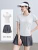 Estilo Novo de Verão com Costas em Tela Shorts de Manga Curta Roupa Esportiva Corrida ao Ar Livre Solta Roupa de Esportes Yoga