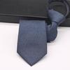 8 CM Gravata Free-Tie Vestido Masculino Negócios Champanhe Noivo Casamento Estilo Coreano Preguiçoso Zíper Estudante Largo Terno Moderno