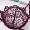 Conjunto de lencería francesa estilo puro deseo transfronterizo para mujer, conjunto de sujetador de malla bordada calada, lencería sexy europea y americana al por mayor