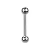 Piercing para Lengua F136 Aleación de Titanio Barra Recta para Puente de Oreja Espiral Externo Recto con Bola Rosca M1.2 Joyería para Piercing Corporal