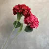 Cabeça única 90 peças de hortênsia de cinco pontas flor artificial arranjo de flores para fila de casamento guia de caminho arranjo de flores mar de flores ao ar livre decoração flor artificial
