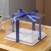Venta al por mayor del fabricante Caja Transparente para Pasteles Dos en Uno de 4 pulgadas 6 pulgadas 8 pulgadas 10 pulgadas de una sola capa doble capa Caja para Pasteles de Cumpleaños