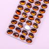 Taladro ovalado cosido a mano de espalda plana con doble agujero taladro de vidrio cosido a mano color liso ropa con taladro DIY taladro de cristal taladro caliente brillante