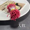 Grampo de cabelo floral feito à mão com estames de flor foscos de 2 mm. Materiais: flores artificiais, flores de cipó de papel, flores de seda, cores de flor de cabeça de fósforo.