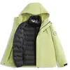 Jaqueta outdoor três em um estilo Luotuo para mulheres conjunto de duas peças super bonito para homens vestuário à prova de vento e chuva para viagens caminhadas montanhismo