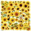 50 Adesivos Transparentes Florais e de Material Vegetal para Decorar Cadernos, Tablets, Capas de Celular e Garrafas de Água Adesivos de Animais de Estimação