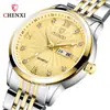 CHENXI CHENXI 8212 relógio de quartzo para casal movimento japonês calendário luminoso relógio masculino multifuncional