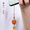 Ecología Original degradado amarillo Bodhi tallado DIY ruibeast Xingshi Amuleto de la Suerte colgante sándalo cadena para teléfono móvil llavero