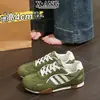 Versión de Cuero de Zapatillas de Entrenamiento Alemanas con Cordones de Bloques de Color para Mujer, Zapatos Deportivos Casuales de Malla Transpirable de Verano, Zapatos Forrest Gump para Mujer
