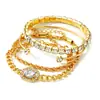 Conjunto de Joias Novo Estilo Transfronteiriço com Zircônia Criativa e Liga de Pérola de Imitação, Conjunto de 59 Peças para Mulheres