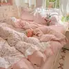 Juego de Ropa de Cama de Algodón Clase A Cuatro Piezas Nuevo 2026 Funda Nórdica Sábana Bajera Sábana Plana Juego de Tres Piezas para Dormitorio de Estudiante 3