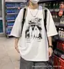 Camiseta de Manga Corta Talla Grande para Hombre 2025 Verano Nueva Camiseta de Manga Tres Cuartos para Niños, Versátil Estilo Hong Kong Moderna Camiseta de Manga Media para Hombre