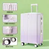 [Lote de produtos] Mala de viagem feminina de 20 polegadas, resistente e durável, com zíper espesso, caixa de couro para viagem com senha