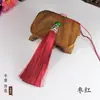 Nuevo Colgante Pequeño Vertical con Borla Marcapáginas Ropa Pasador para el Cabello Borla Mi Zi Sombrero Borlas Dátil Rojo Grande Rojo Plata Gris