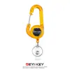 Clip retráctil con resorte para botella de agua de mochila, clip para cinturón, llavero, portátil anti-pérdida retráctil negro
