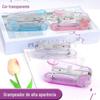 Grampeador de cristal transparente de alto valor, material de escritório para estudantes, grampeador para economia de trabalho, máquina de encadernação de papel de teste