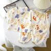 Ropa para el Hogar para Niños Traje de Algodón Pijama de Verano para Niños y Niñas Algodón Artificial de Dos Piezas Algodón Seda Ropa para Aire Acondicionado Ropa para Niños