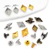 Remaches en forma de diamante, mini remaches de 9/10 mm, remaches puntiagudos tridimensionales en forma de diamante, remaches cuadrados para ropa y artículos de cuero DIY