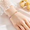 Cadena de Clavícula Versátil de Acero Inoxidable con Piedra de Color Irregular de Nueva Moda Colorida Pulsera Collar para Mujer Joyería al por Mayor