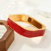 Pulsera Cuadrada de Esmalte de Nuevo Estilo Transfronteriza con Acabado de Alta Gama, Diseño Abierto, Pulsera de Lujo Ligero, Accesorio Versátil para la Muñeca, Venta al por Mayor desde el Fabricante