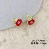 Estilo Chino Antiguo Rojo Atrae Fortuna Ruyi Dios de la Riqueza Aleación Gota de Aceite Colgante Doble Colgante Espaciador Joyería de Colgante Hecha a Mano DIY
