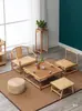 Mesa Quadrada Pequena de Tatami, Mesinha de Centro Pequena Estilo Japonês, Mesa para Varanda de Casa e Janela Saliente, Mesa Baixa Estilo Zen, Mesa Quadrada para Chá, Mesa Kang