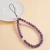 Cuentas Redondas de Amatista Natural 6/8mm Cadena para Teléfono Móvil Colgante de Muñeca Bodhi Loto Llavero Colgante Joyería Estilo Versátil