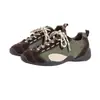 Zapatos Casuales para Exteriores de Color Bloque Vintage Shougu para Mujer Zapatos de Entrenamiento Alemanes 2026 Otoño Piel Genuina Súper Populares Suela Suave Zapatillas de Ballet