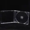 Caixa de Disco 08CD, Disco Único, Caixa Dupla, Transparente, Branco Leitoso, Fundo Preto, Caixa de Plástico Rígido