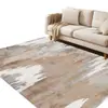 Alfombra de sala de estar plegable lavable de cachemira sintética vintage desgastada transfronteriza con base antideslizante de TPR y pelo corto para dormitorio
