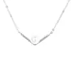 Collar de Perlas con Diamantes en Forma de V de Plata de Ley 925 para Mujer, Cadena de Clavícula de Perlas de Lujo Ligero a la Moda Ins, Joyería de Plata Personalizada y Elegante