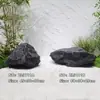 Adornos Simulados de Piedra Negra de Montaña, Decoración de Paisajismo de Piedra Artificial para Patio, Decoración Suave para Interiores, Escultura de Paisaje para Jardín, Roca Artificial
