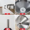 Funil de Aço Inoxidável 304 Funil de Vinho Funil de Óleo Malha Filtrante Calibre de Cozinha Cantina Filtragem Anti-retorno Alta Eficiência
