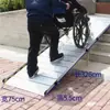 Rampa Plegable Arriba y Abajo para Silla de Ruedas Tablero Portátil Móvil de Aleación de Aluminio Pedal Tablero para Subir Escaleras Rampa Sin Barreras