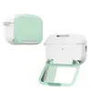 Funda Protectora para Airpods 4 con Espejo y Soporte Plegable Funda de Silicona para Auriculares de 4ª Generación Funda para Auriculares airpodspro2