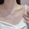 Colar feminino de aço titânio com pingente de estrela e franja de explosão sonora, nicho, super doce, super fada, estrela curinga, corrente para clavícula, atacado