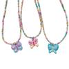 Collar de mariposa con cuentas coloridas para chica sexy del Milenio Y2g, collar femenino con dopamina avanzada, cadena de clavícula fresca y dulce para verano