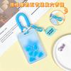 Portatarjetas transparente musical mecedor lindo portatarjetas de insignia de estudiante creativo cubierta protectora de tarjeta escolar portatarjetas con cierre divertido en stock