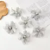 Flores de Hibisco Simuladas 8cm, Flores Artificiais para Acessórios de Cabelo Feitos à Mão DIY, Materiais para Pentes de Cabelo, Roupas, Enfeites de Flor para Chapéu de Palha
