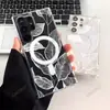 Estilo Minimalista de Línea de Planta Popular en Europa y América Funda para Teléfono Samsung S26Plus Cubierta Protectora Magnética S22 Venta al por Mayor Transfronteriza