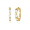 Pendientes de Aro Geométricos de Doble Capa con Pedrería, Clips para Orejas, Venta Caliente en Amazon, Metal Cobre, Personalidad, Persona Trendy, Pendientes INS, Accesorios para Orejas