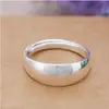 Anillo brillante para hombre y mujer, un par de diseño de anillo, chapado brillante 999, boca abierta, anillo para mediana edad, anillo brillante