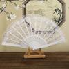Abanico de Encaje Retro Europeo para Mujer Verano Abanico de Orquídea Accesorios para Fotografía de Danza Performance Abanico Plegable