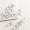 Cadena para teléfono móvil con cuentas cuadradas de color transparente, forma de corazón de melocotón, acrílica, hecha a mano, accesorios para pulseras y collares.