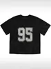 Directo del fabricante: Camiseta deportiva de malla estilo europeo y americano con estampado del número 95, corte holgado, cuello redondo, transpirable, disponible para dropshipping