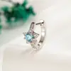 Nuevos Pendientes Henson de Acero de Titanio 316L con Estrella de Cinco Puntas y Ocho Corazones y Flechas Circonitas Pines Rectos para Piercing de Oreja, Aros de Oreja y Clips de Oreja
