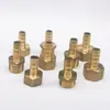Conector de Púa de Cobre Puro 1/2 Pulgada 3/4 Pulgada Rosca Interna y Externa Adaptador Verde Accesorios Manguera de Gas Conector de Gas Natural