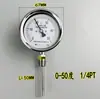 Termômetro bimetálico de aço inoxidável WSS-311/313BF, medidor de temperatura de água para tubulações de caldeira, tipo radial, Hangzhou Huatong