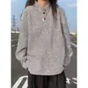Camiseta Retro Americana de Pana con Mangas Largas para Hombre, Elegante Polo con Cuello Mao como Capa Interior para Pareja
